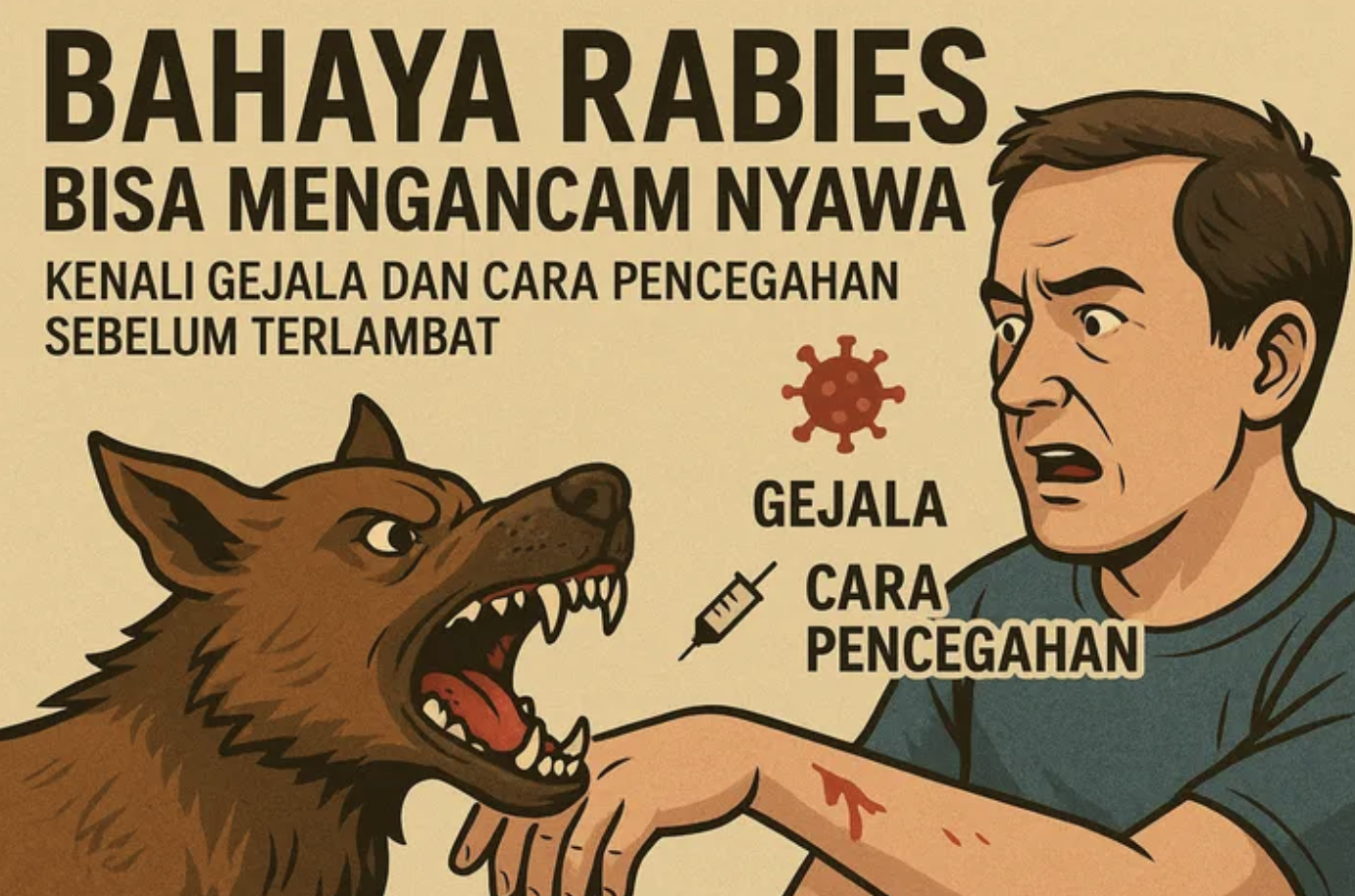 Awas  Rabies Bisa Mengancam Nyawa. Kenali Gejala dan Cara Pencegahan Sebelum Terlambat